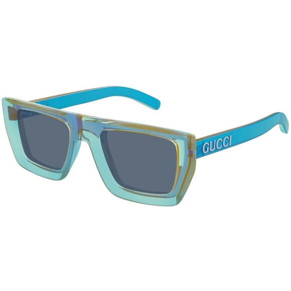 Gucci Flat Top Sunglasses Blue (GG1723S-003-51) NEW - Picture 1 of 11